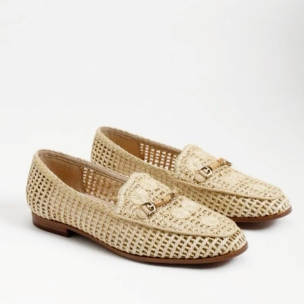 Sam Edelman women’s raffia vented resort loafers flat shoes - Picture 5 of 12